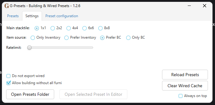 G-Earth Presets Settings